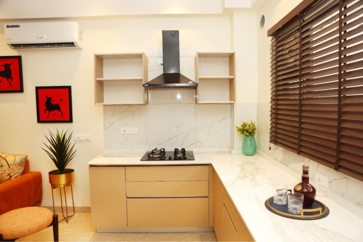 Kitchen, suncity-vatsal-valley 3 Bedroom 1430 Sq.Ft. Builder Floor In Gwal Pahari Gurgaon 8836051