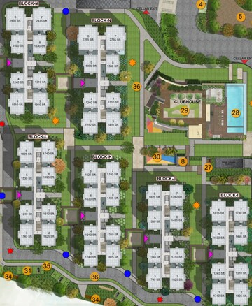 Master Plan in 2 BHK Apartment at Greenmark Mayfair Apartments, Tellapur – for Rent