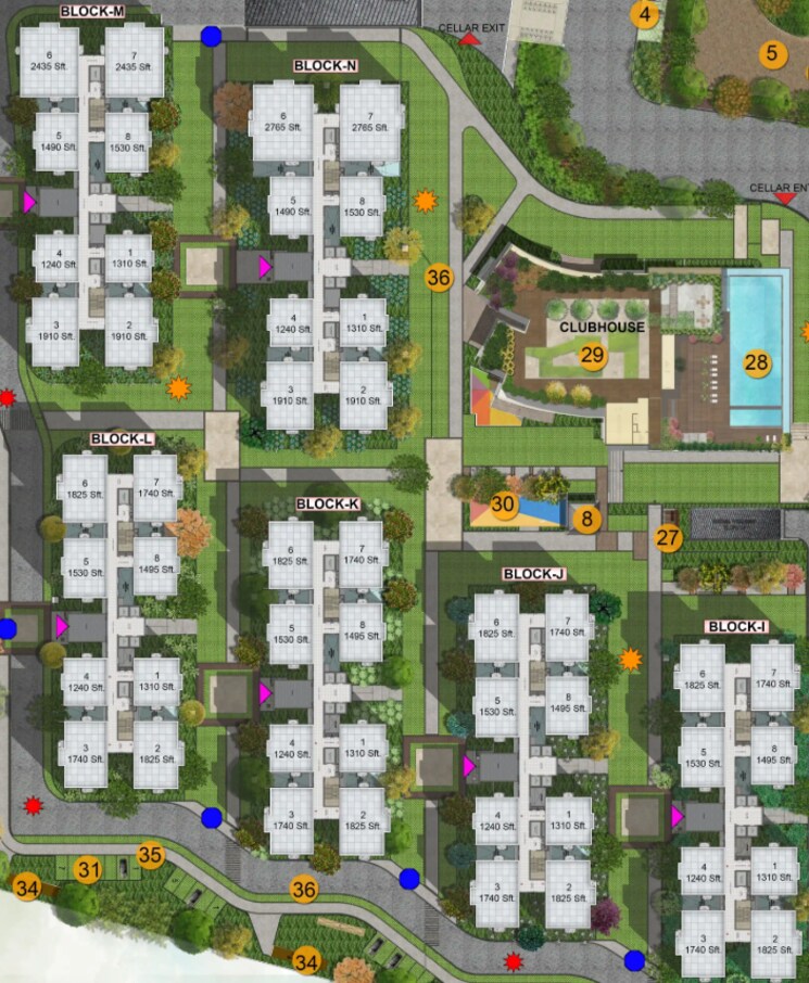 Master Plan, greenmark-mayfair-apartments 2 Bedroom 1261 Sq.Ft. Apartment In Tellapur Hyderabad 8836484