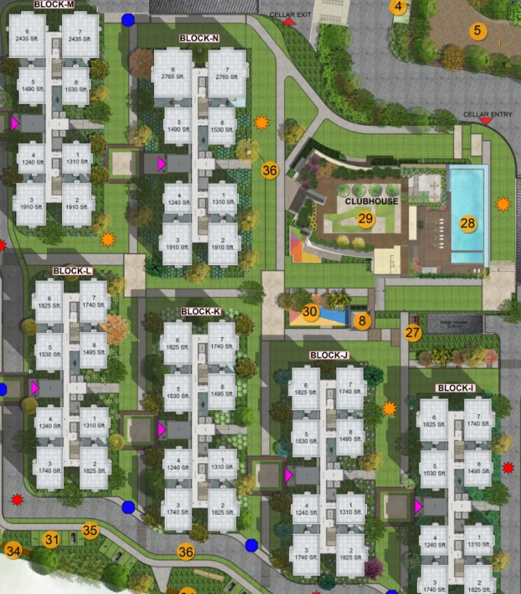 Master Plan, greenmark-mayfair-apartments 2 Bedroom 1261 Sq.Ft. Apartment In Tellapur Hyderabad 8836484