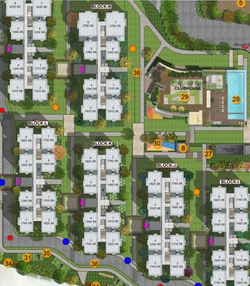 Master Plan in 2 BHK Apartment at Greenmark Mayfair Apartments, Tellapur – for Rent