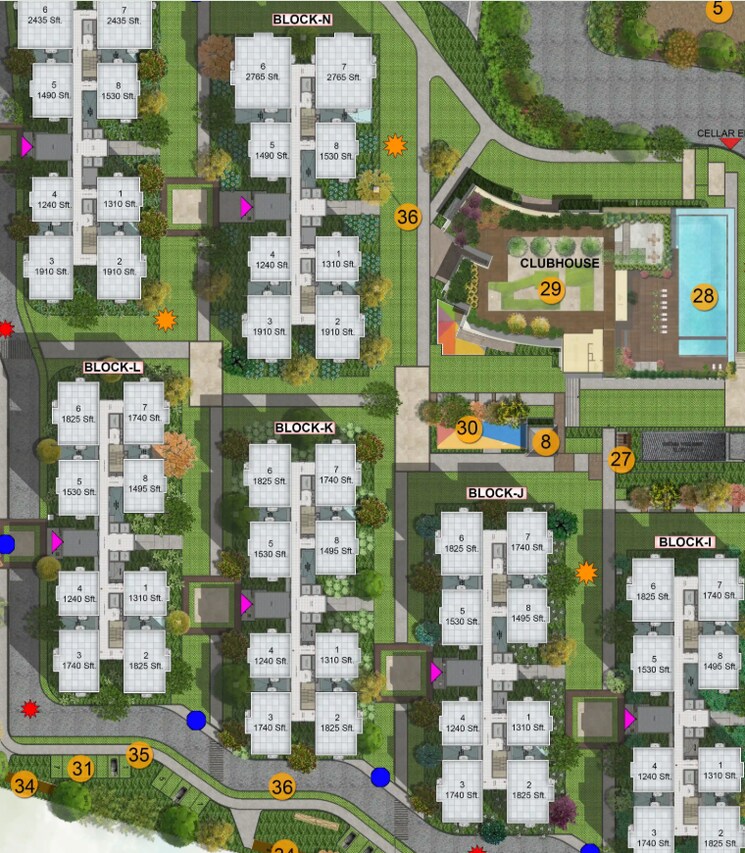 Master Plan, greenmark-mayfair-apartments 2 Bedroom 1261 Sq.Ft. Apartment In Tellapur Hyderabad 8836484