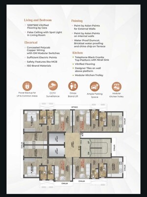 Floor Plan in 1 BHK Apartment at Rishabh Sadhana, Borivali East – for Sale