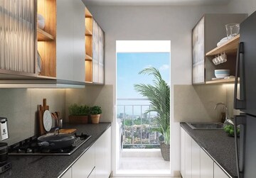 Kitchen in 2 BHK Apartment at Godrej Riviera, Ambivali – for Sale