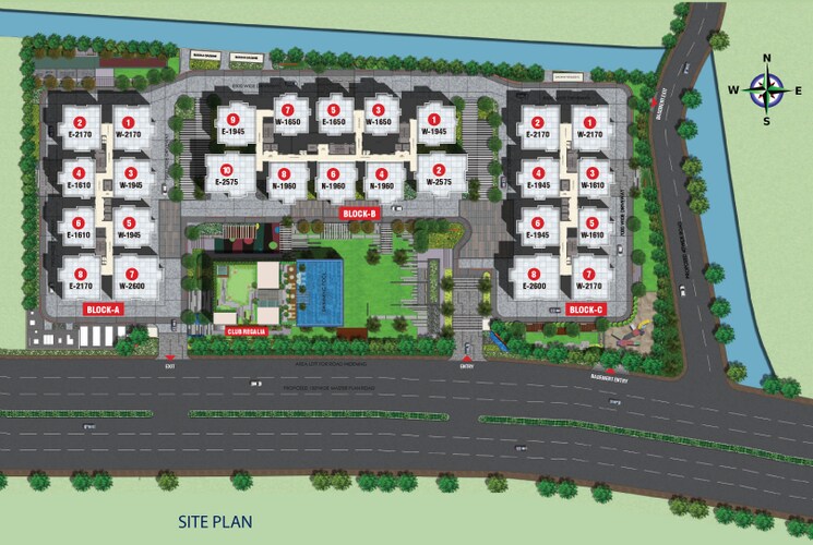Master Plan, rajapushpa-regalia 3 Bedroom 1610 Sq.Ft. Apartment In Kokapet Hyderabad 8838528