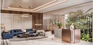 Living Room in 4 BHK Apartment at Vesu – for Sale