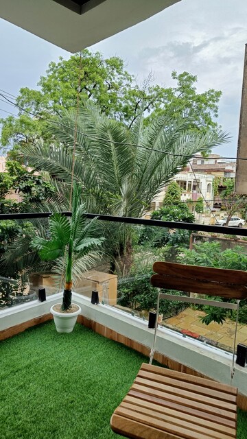 Balcony in 3 BHK Apartment at Raja Park – for Rent