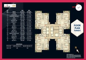 Master Plan in 4 BHK Apartment at Hero Homes Palatial, Sector 104 – for Sale