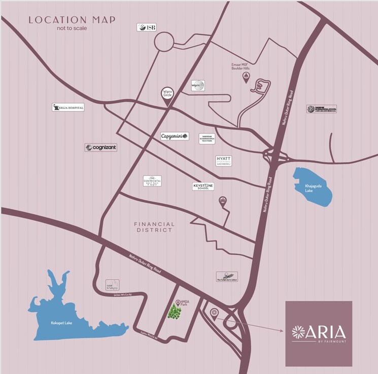 Map Location, kokapet Commercial Office Space 2500 Sq.Ft. In Kokapet Hyderabad 8839865