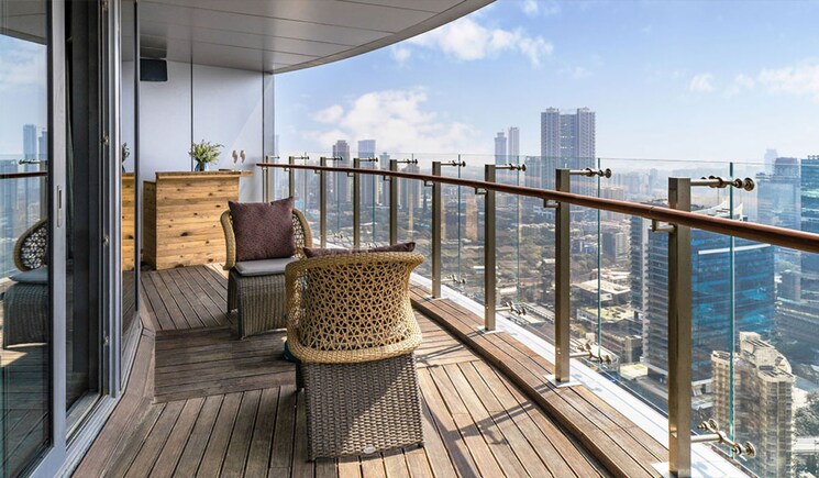 Balcony, lodha-world-one 4 Bedroom 5200 Sq.Ft. Apartment In Worli Mumbai 8839907