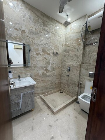 Bathroom in 2 BHK Builder Floor at Kalkaji – for Rent