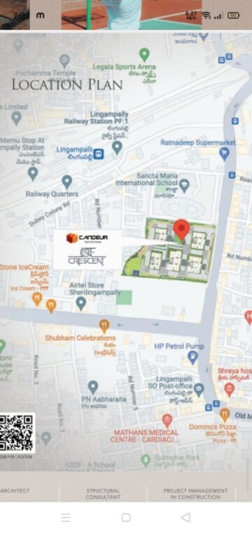 3 BHK Apartment – Map Location View at Candeur Crescent, Serilingampally - for Sale