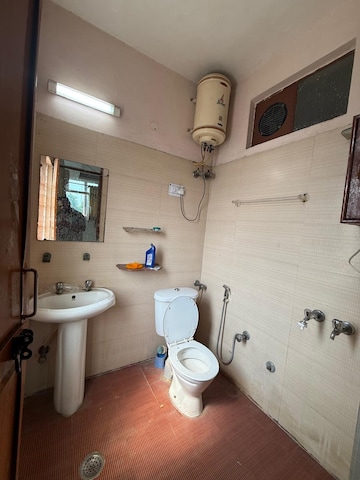 Bathroom in 2 BHK Builder Floor at Kalkaji – for Rent