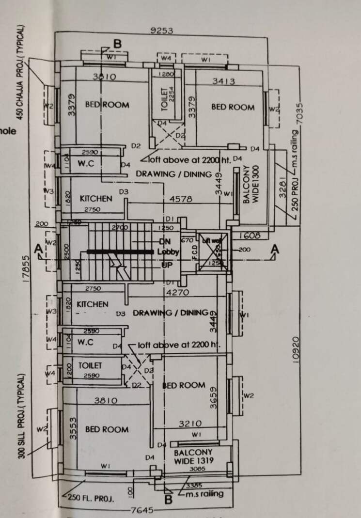 Floor Plan, new town 2 Bedroom 990 Sq.Ft. Apartment In New Town Kolkata 8840170