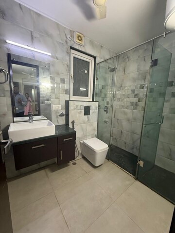 Bathroom in 4 BHK Builder Floor at New Friends Colony – for Rent