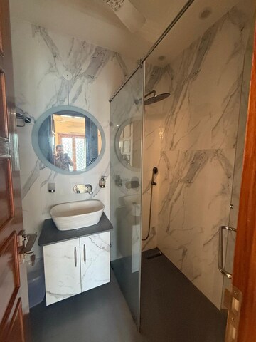 Bathroom in 3 BHK Builder Floor at Chittaranjan Park – for Rent