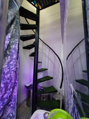 Staircase in 4 BHK Builder Floor at Dilshad Colony – for Sale