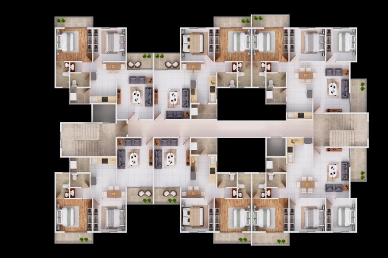 Floor Plan, narsala 2 Bedroom 1100 Sq.Ft. Apartment In Narsala Nagpur 8840386