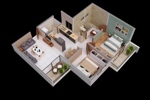 Floor Plan in 2 BHK Apartment at Narsala – for Sale