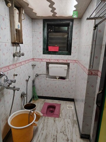 Bathroom in 1 BHK Apartment at Amrut Nagar CHS, Ghatkopar West – for Rent