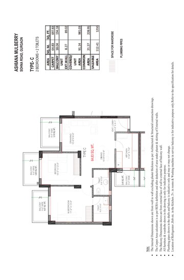 2 BHK Apartment For Rent in Ashiana Mulberry, Sohna Sector 2