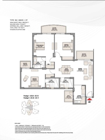 3 BHK Apartment For Rent in Eldeco Accolade, Sohna Sector 2