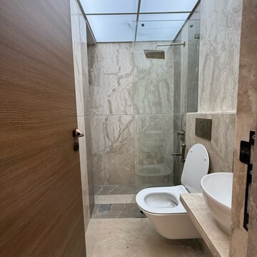 Bathroom in 3 BHK Apartment at Gurukrupa Vyom, Gulmohar Colony – for Rent