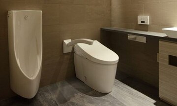 Bathroom in  Office Space at Crescent Solitaire, Sakinaka – for Rent