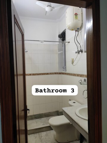 Bathroom in 3 BHK Builder Floor at Lajpat Nagar – for Rent