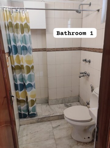 Bathroom in 3 BHK Builder Floor at Lajpat Nagar – for Rent