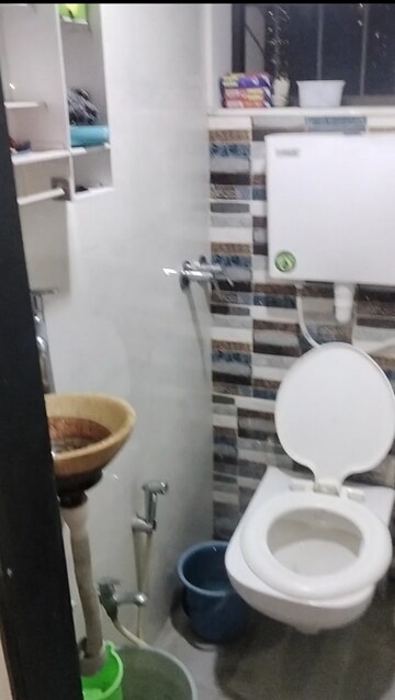 Bathroom in 1 RK Apartment at Standard Prabha CHS, Prabhadevi – for Rent