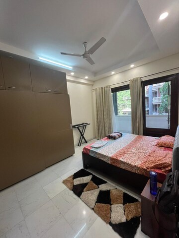 Living Room in 3 BHK Builder Floor at Ansal Sushant Apartments, Sushant Lok I – for Rent