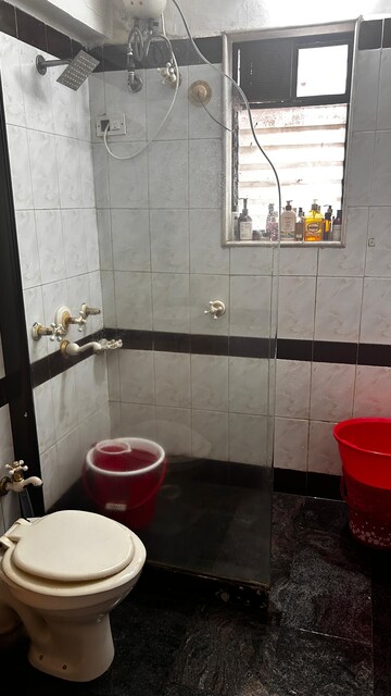 Bathroom in 3 BHK Apartment at Dheeraj Gaurav Heights, Jogeshwari West – for Rent