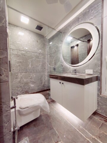 Bathroom in 4 BHK Builder Floor at Sarvodaya Enclave – for Rent