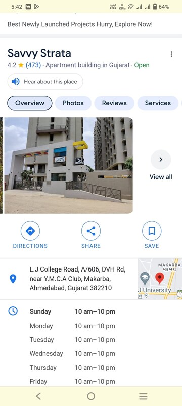 Floor Plan in 1.5 BHK Apartment at Makarba – for Rent