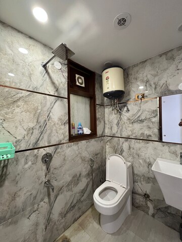 Bathroom in 2 BHK Builder Floor at Chattarpur – for Rent
