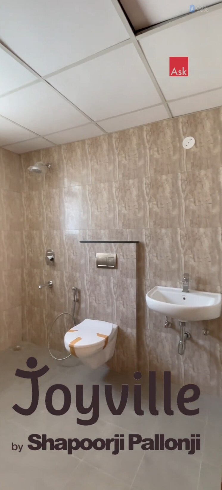 Bathroom, shapoorji-pallonji-joyville-gurgaon 3 Bedroom 1852 Sq.Ft. Apartment In Sector 102 Gurgaon 8841796