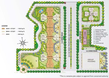 Master Plan in 2 BHK Apartment at Omaxe New Heights, Sector 78 – for Rent