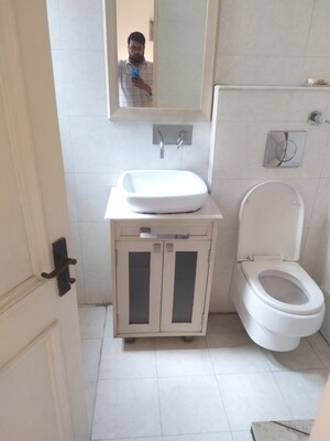 Bathroom in 4 BHK Builder Floor at Greater Kailash I – for Rent