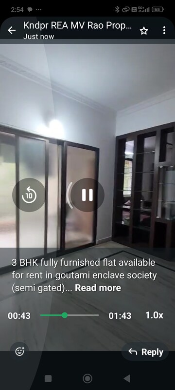 Kitchen in 3 BHK Apartment at Gouthami Enclave, Kondapur – for Rent