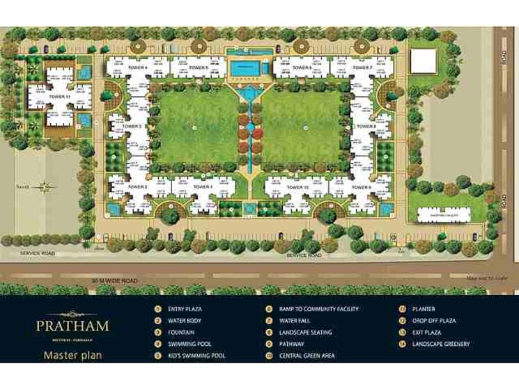 Master Plan, puri-pratham 3 Bedroom 1400 Sq.Ft. Apartment In Sector 84 Faridabad 8842381