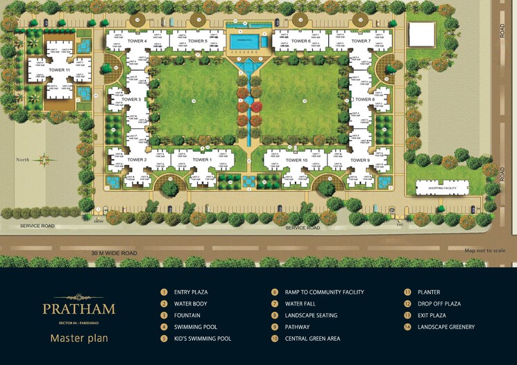 Master Plan, puri-pratham 3 Bedroom 1400 Sq.Ft. Apartment In Sector 84 Faridabad 8842381
