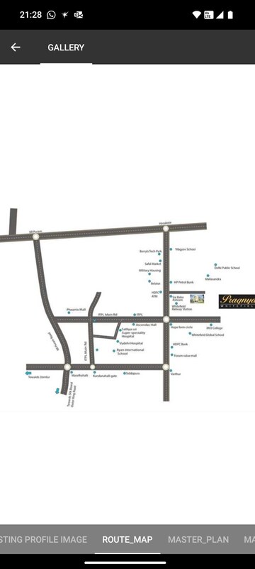 Furnished Amenities in 3 BHK Apartment at Sri Pragnya Apartment, Whitefield – for Rent