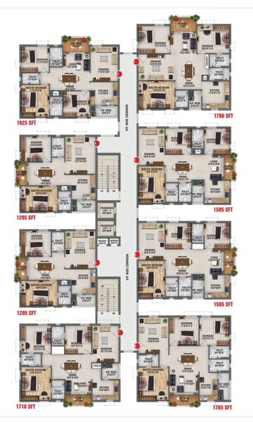 Floor Plan in 2 BHK Apartment at RK Oxygen Valley, Mallampet – for Sale