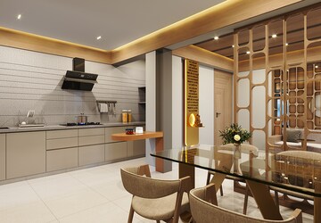 Kitchen in 3 BHK Apartment at Rhythm Aura, Bopal – for Sale