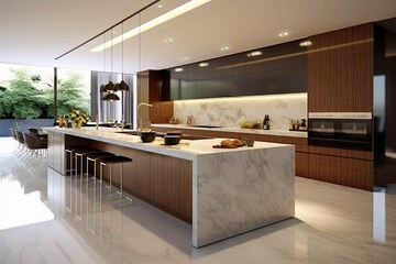 Kitchen in 4 BHK Builder Floor at Vasant Vihar – for Rent