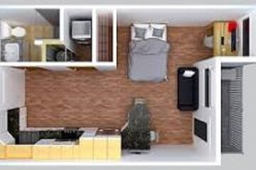 Living Room in Studio Apartment at Excel Bellissima, Bandra West – for Sale