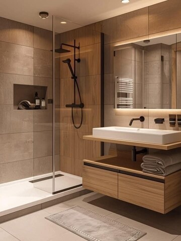 Bathroom in 3 BHK Apartment at Igi Airport Area – for Sale