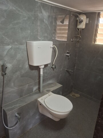 Bathroom in 1 BHK Apartment at SM Emerald Tower, Nalasopara East – for Rent