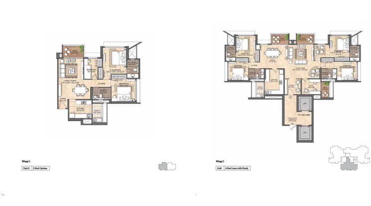Floor Plan, lodha-mahalaxmi-bellevue 3 Bedroom 1162 Sq.Ft. Apartment In Mahalaxmi Mumbai 8844629